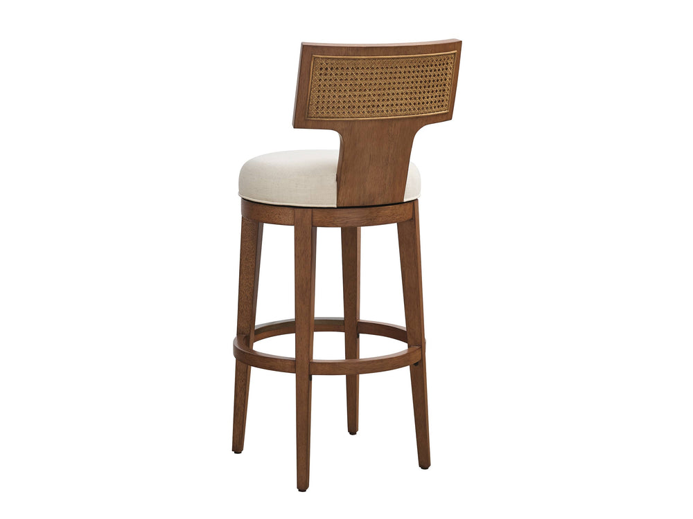 Calavera  Woven Swivel Bar Stool