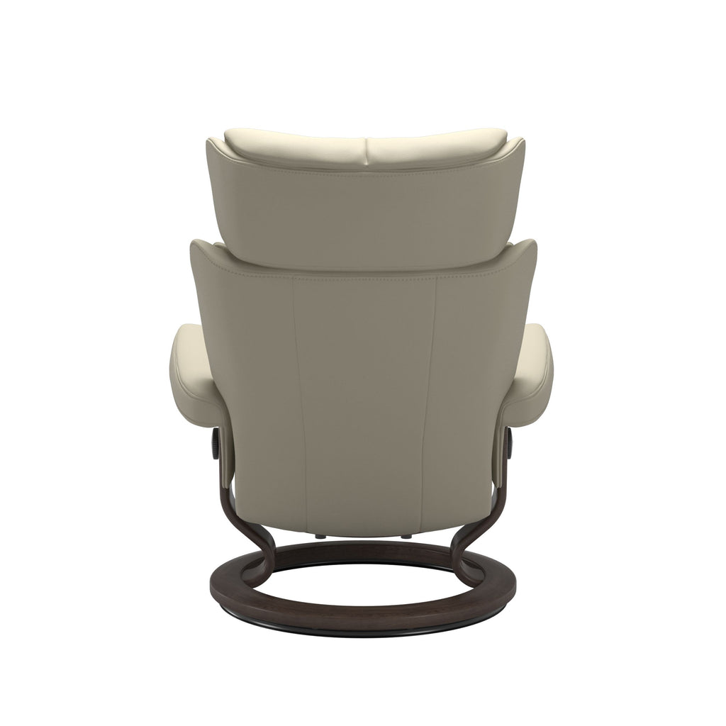 Stressless® Magic (L) Classic Base Recliner with Ottoman