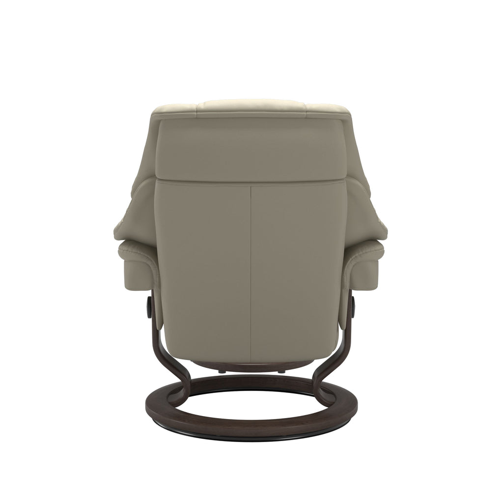 Stressless® Reno (L) Classic Base Recliner with Ottoman
