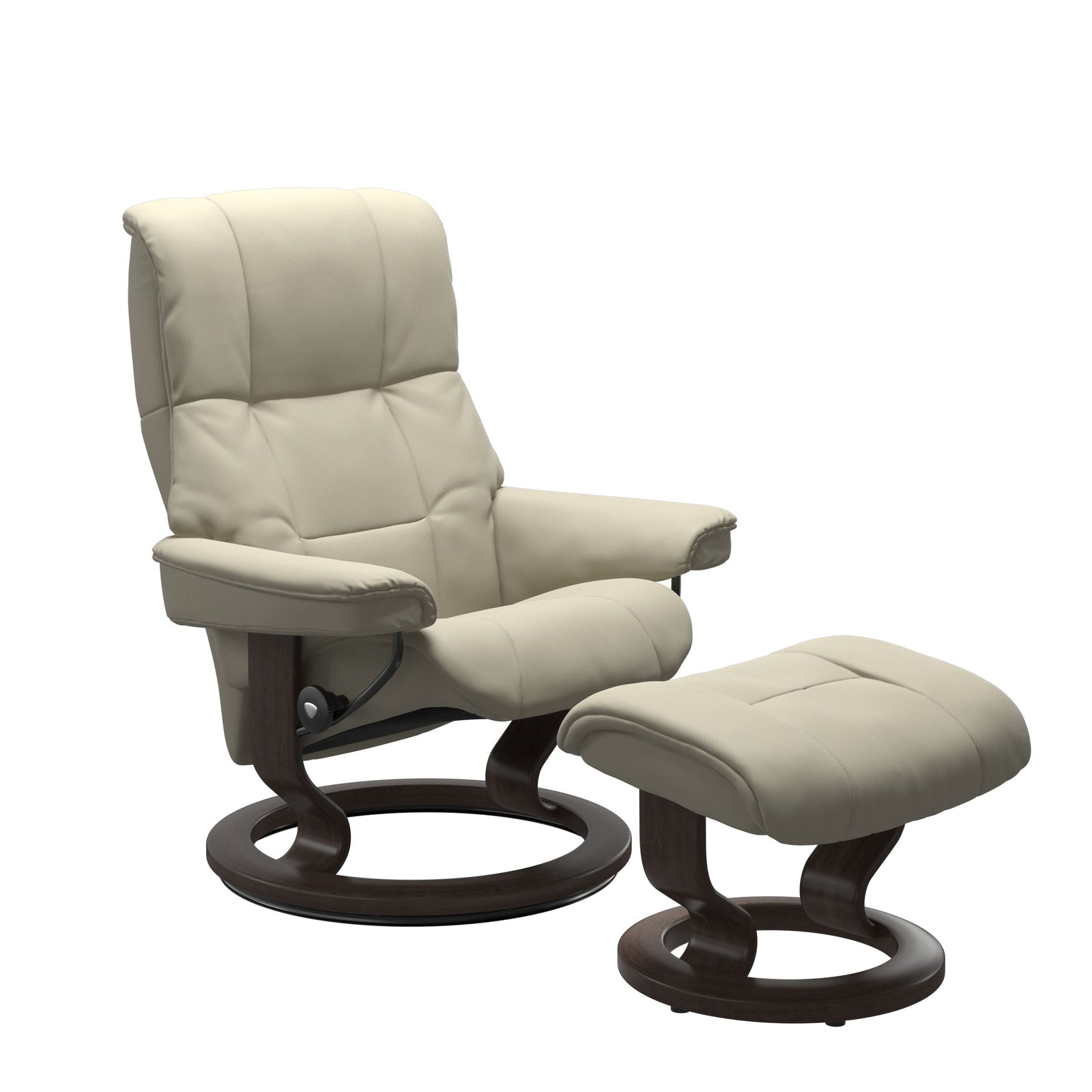 Stressless® Mayfair (L) Classic Base Recliner with Ottoman