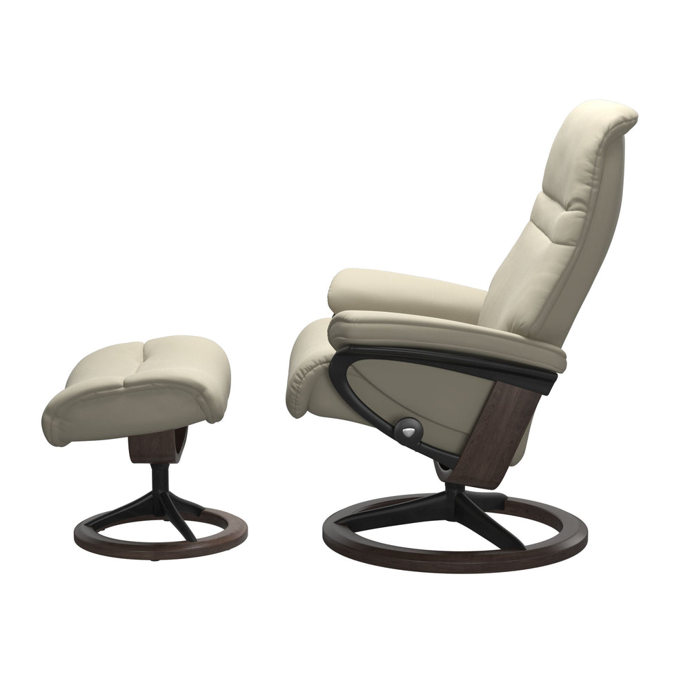 Stressless® Sunrise (L) Signature Base Recliner with Ottoman
