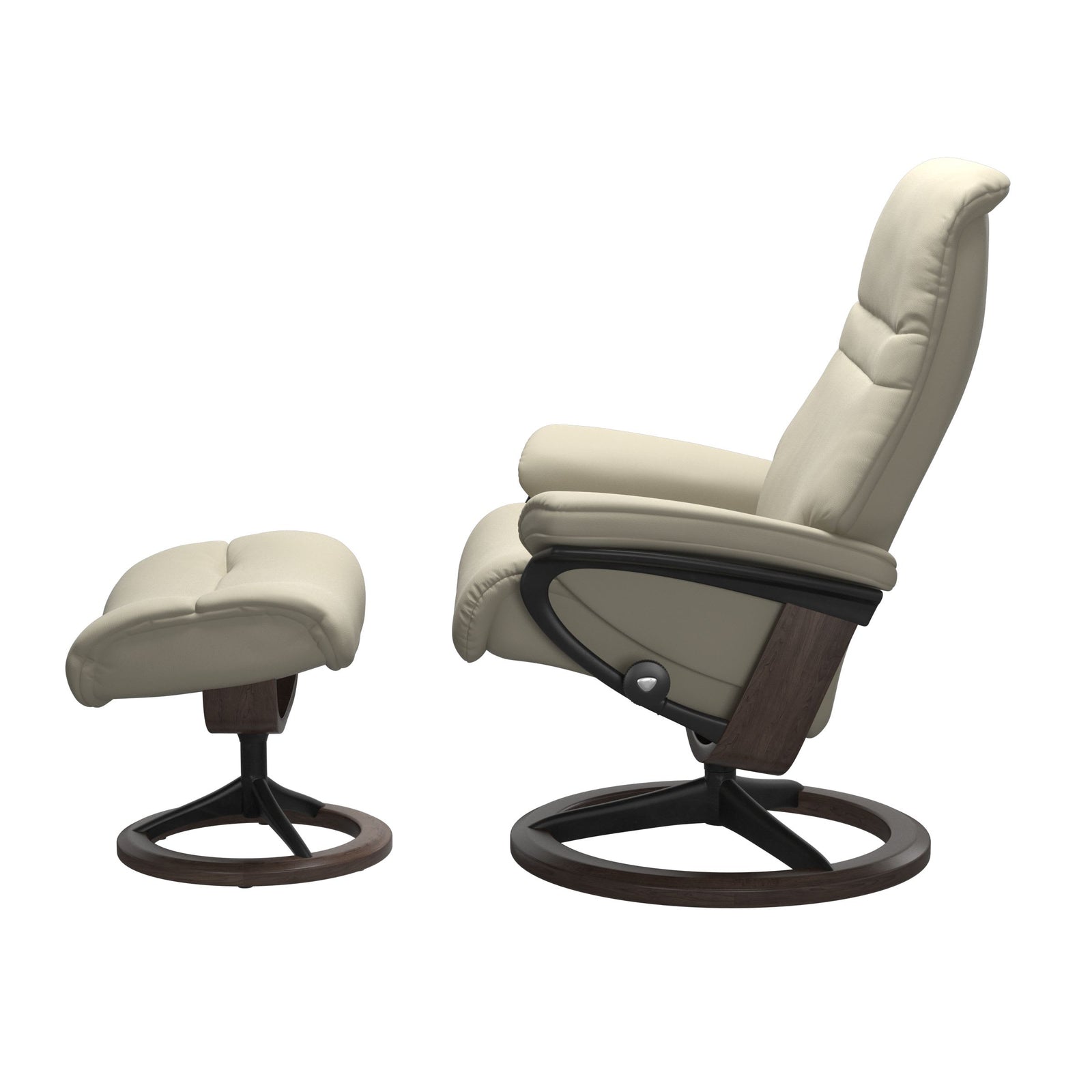 Stressless® Sunrise (L) Signature Base Recliner with Ottoman