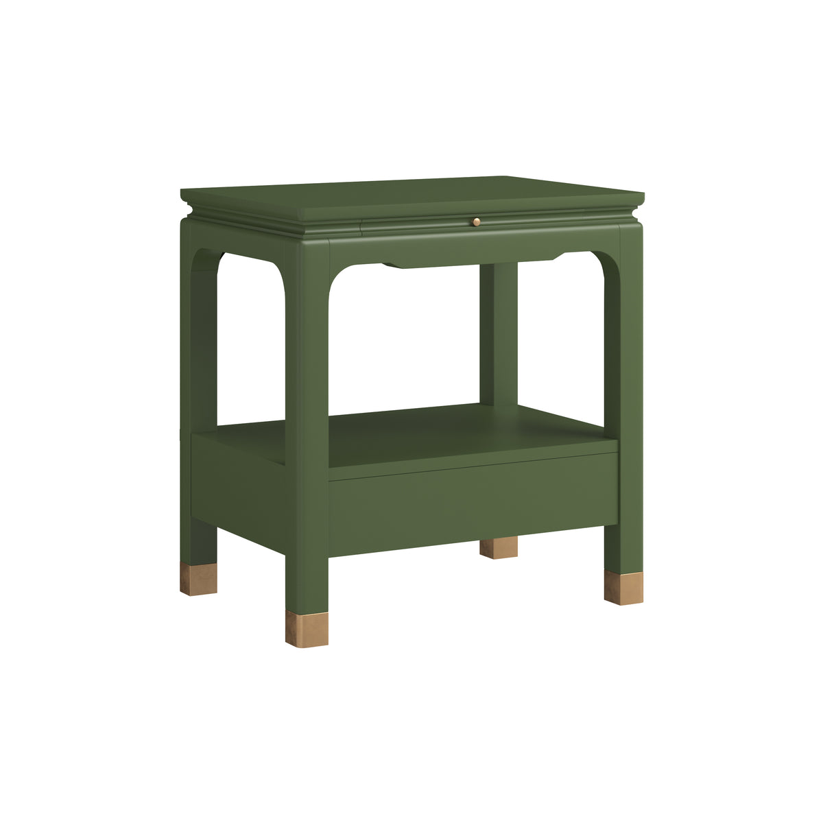 Eave Bedside Table - Darkened Sage