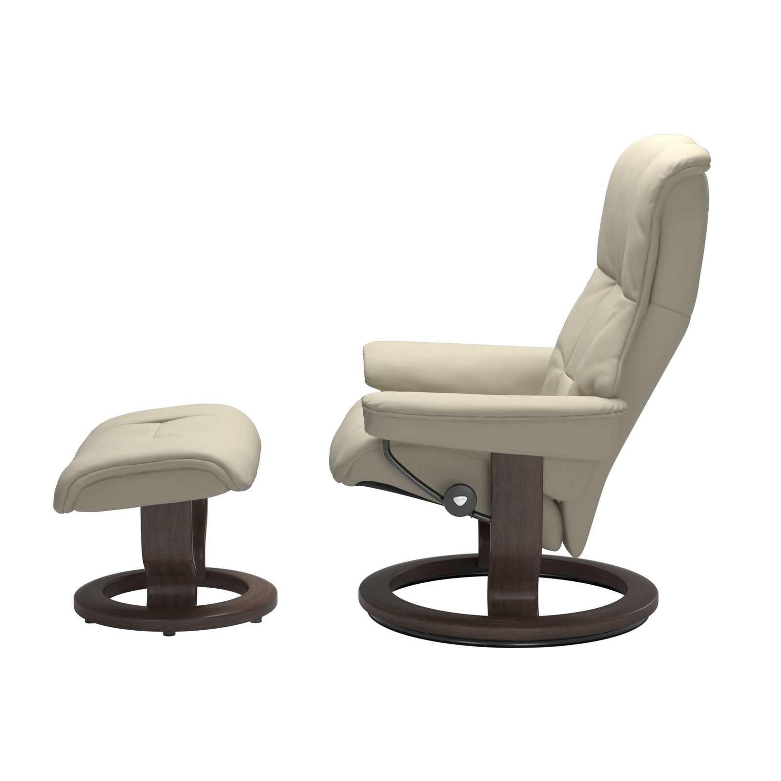 Stressless® Mayfair (L) Classic Base Recliner with Ottoman