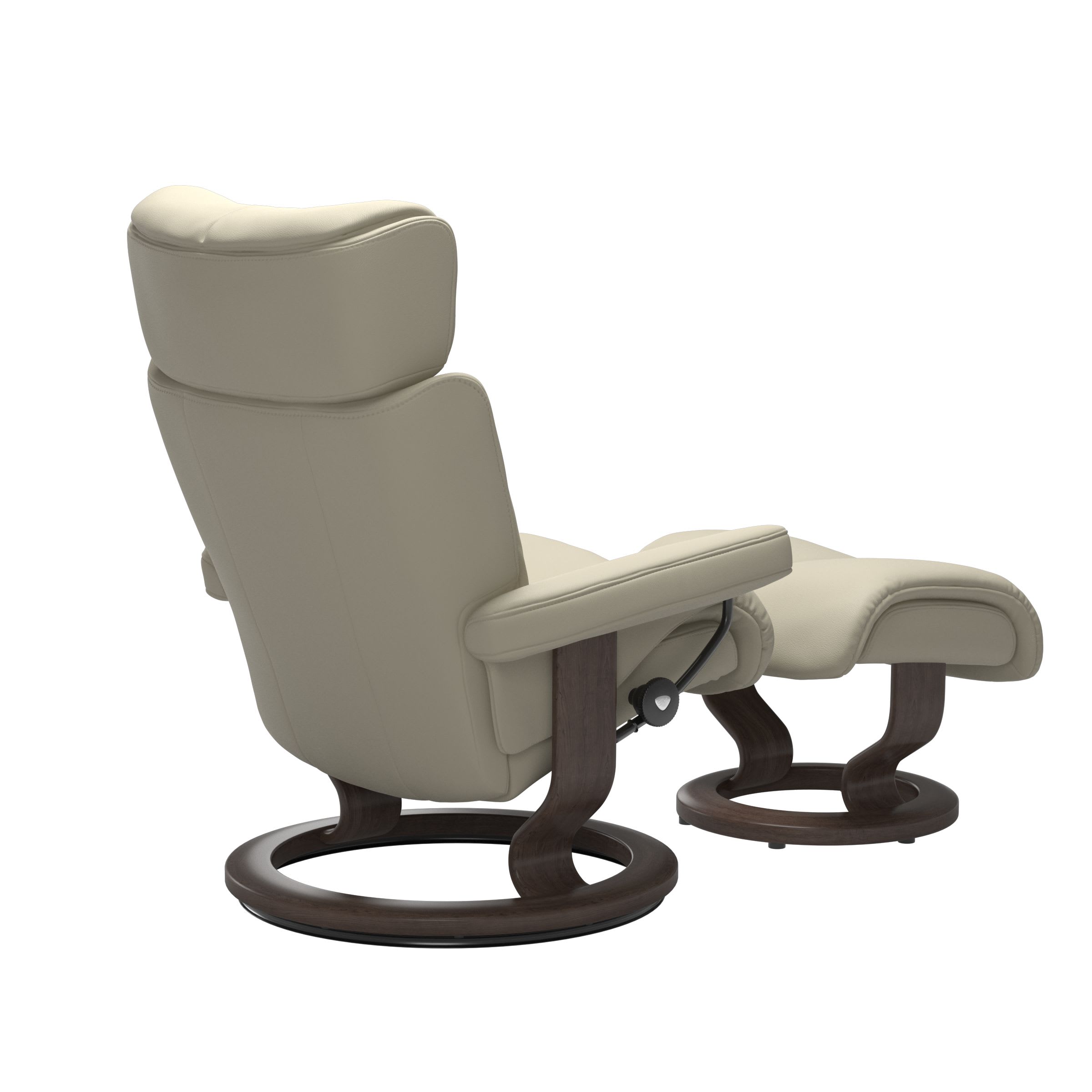 Stressless® Magic (L) Classic Base Recliner with Ottoman