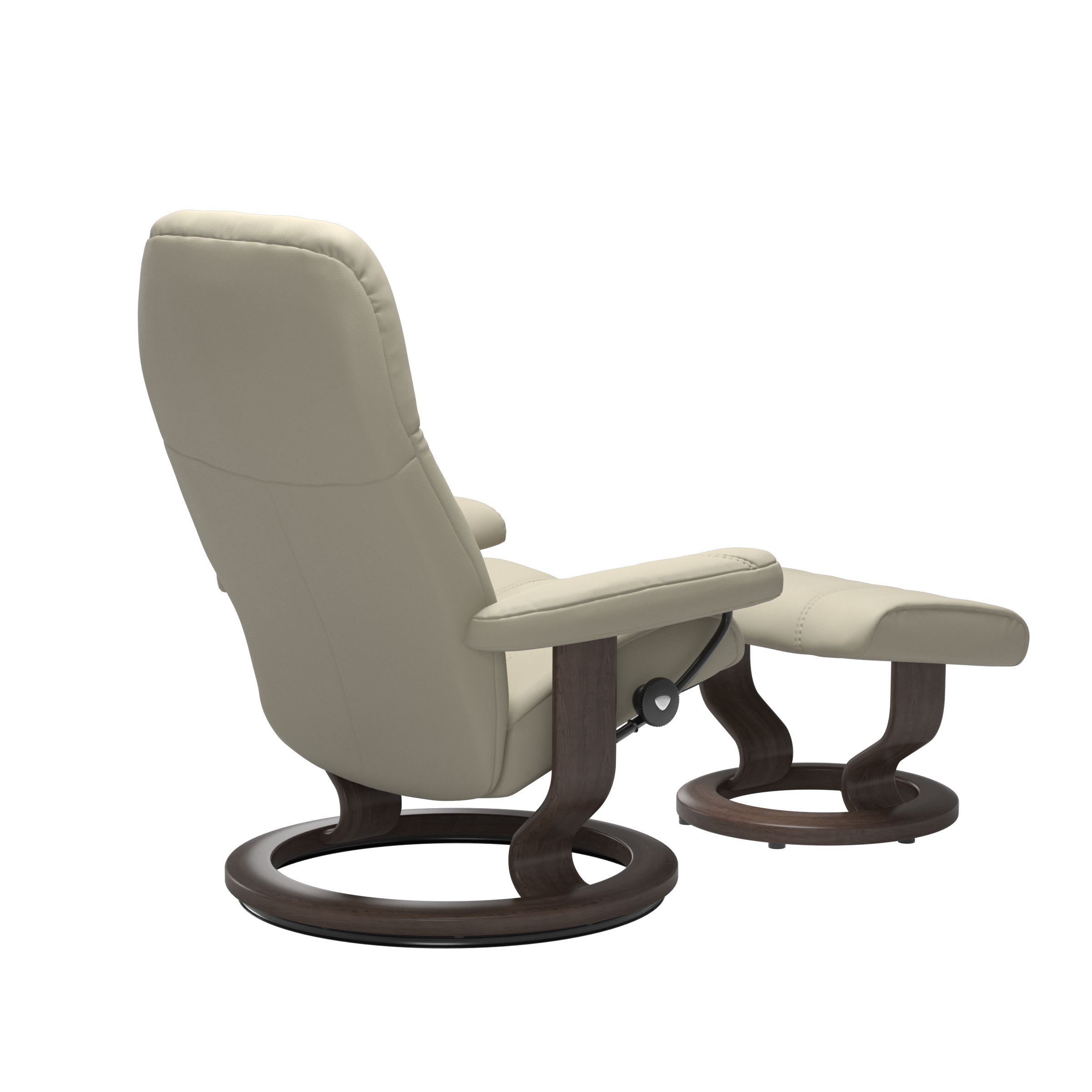 Stressless® Consul (L) Classic Base Recliner with Ottoman