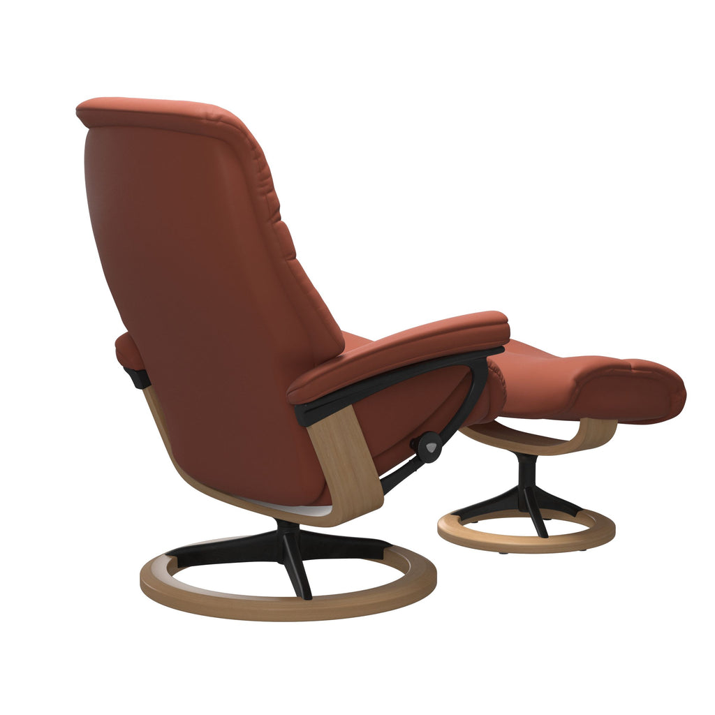 Stressless® Sunrise (M) Signature Base Recliner with Ottoman