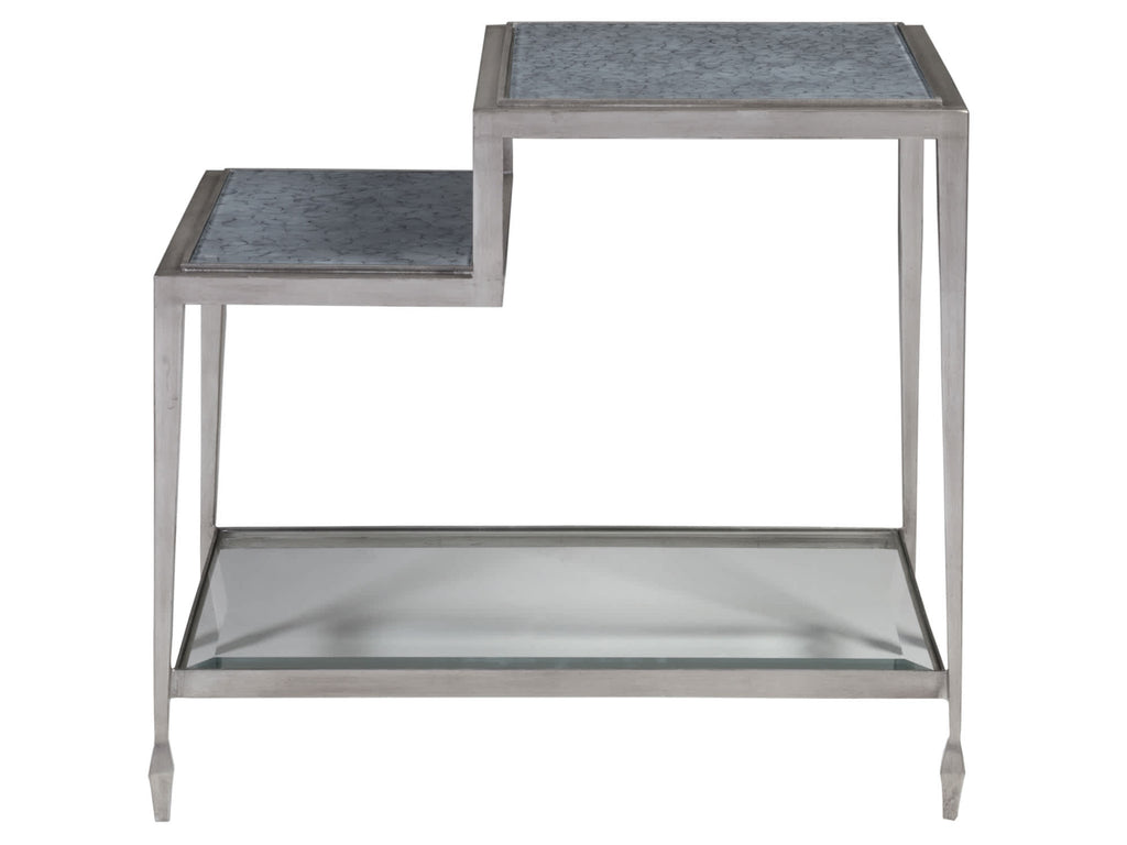 Sashay Silver Rectangular End Table
