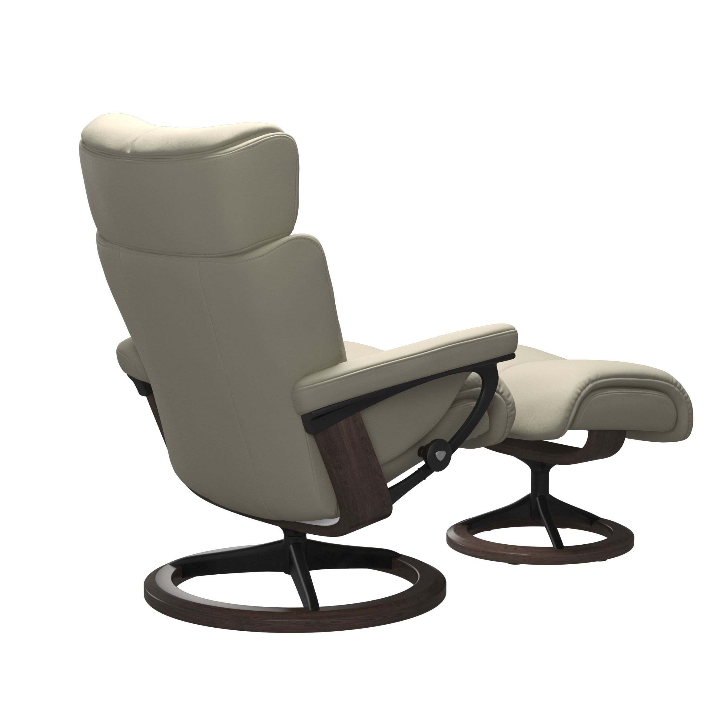 Stressless® Magic (L) Signature Base Recliner with Ottoman