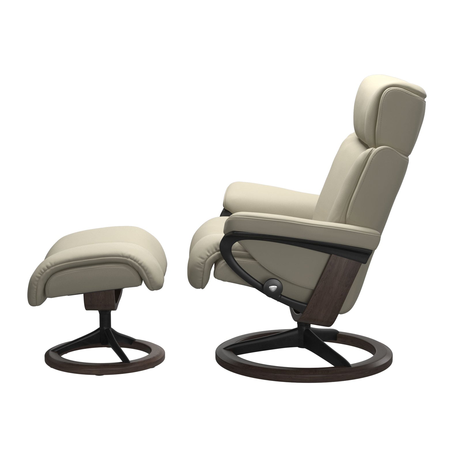 Stressless® Magic (L) Signature Base Recliner with Ottoman