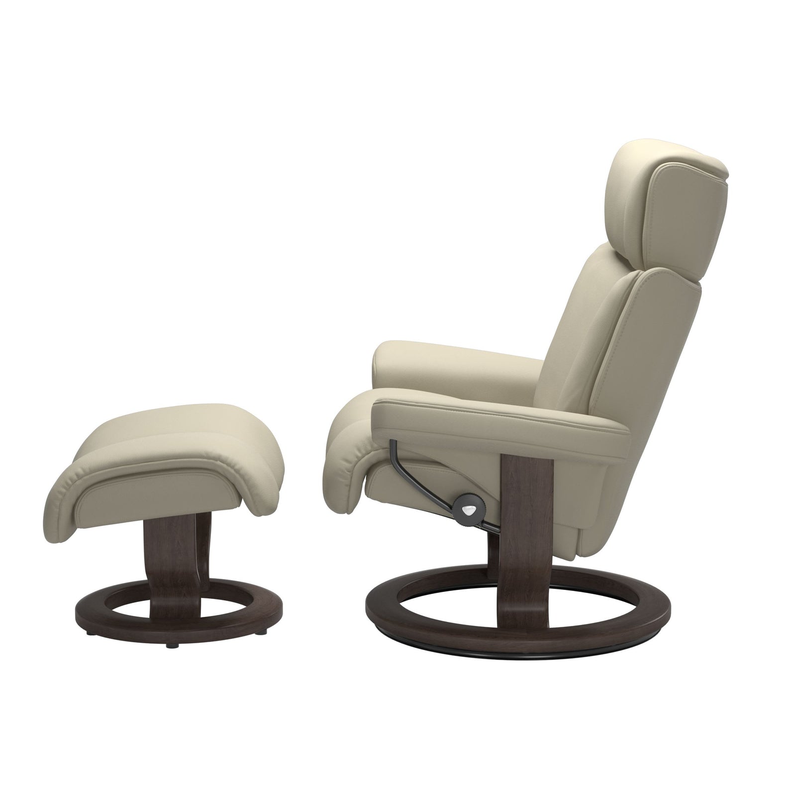 Stressless® Magic (L) Classic Base Recliner with Ottoman
