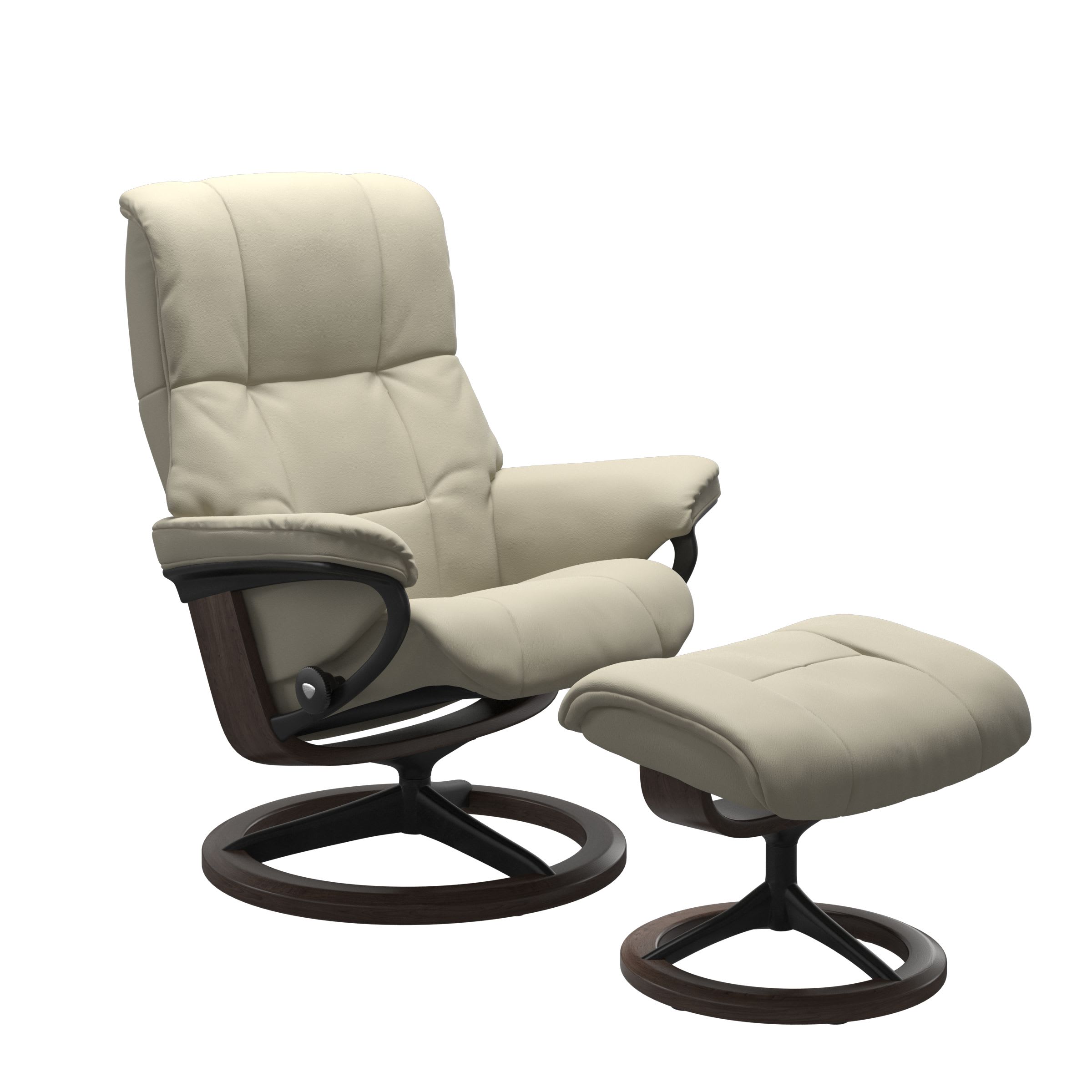 Stressless® Mayfair (L) Signature Base Recliner with Ottoman