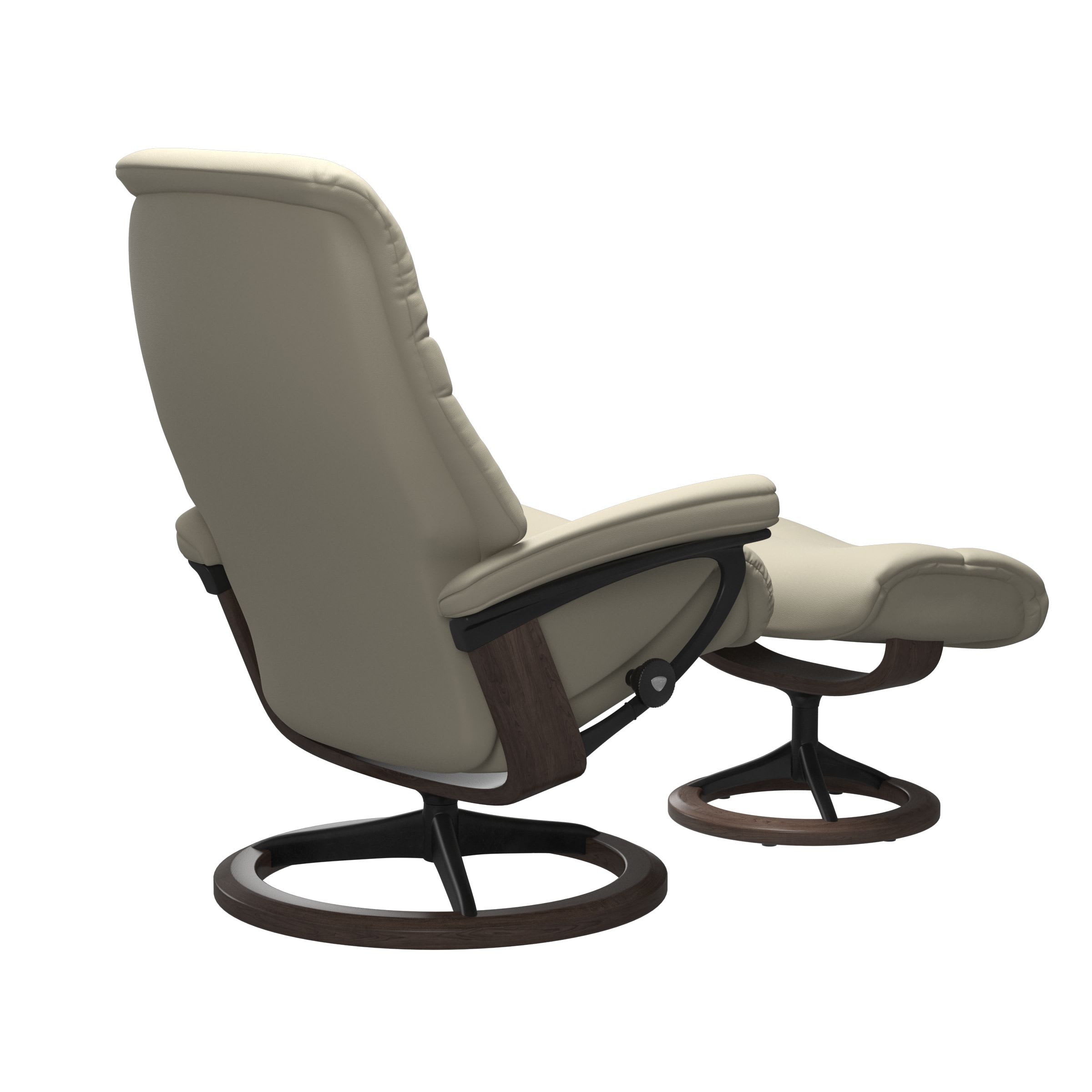 Stressless® Sunrise (L) Signature Base Recliner with Ottoman
