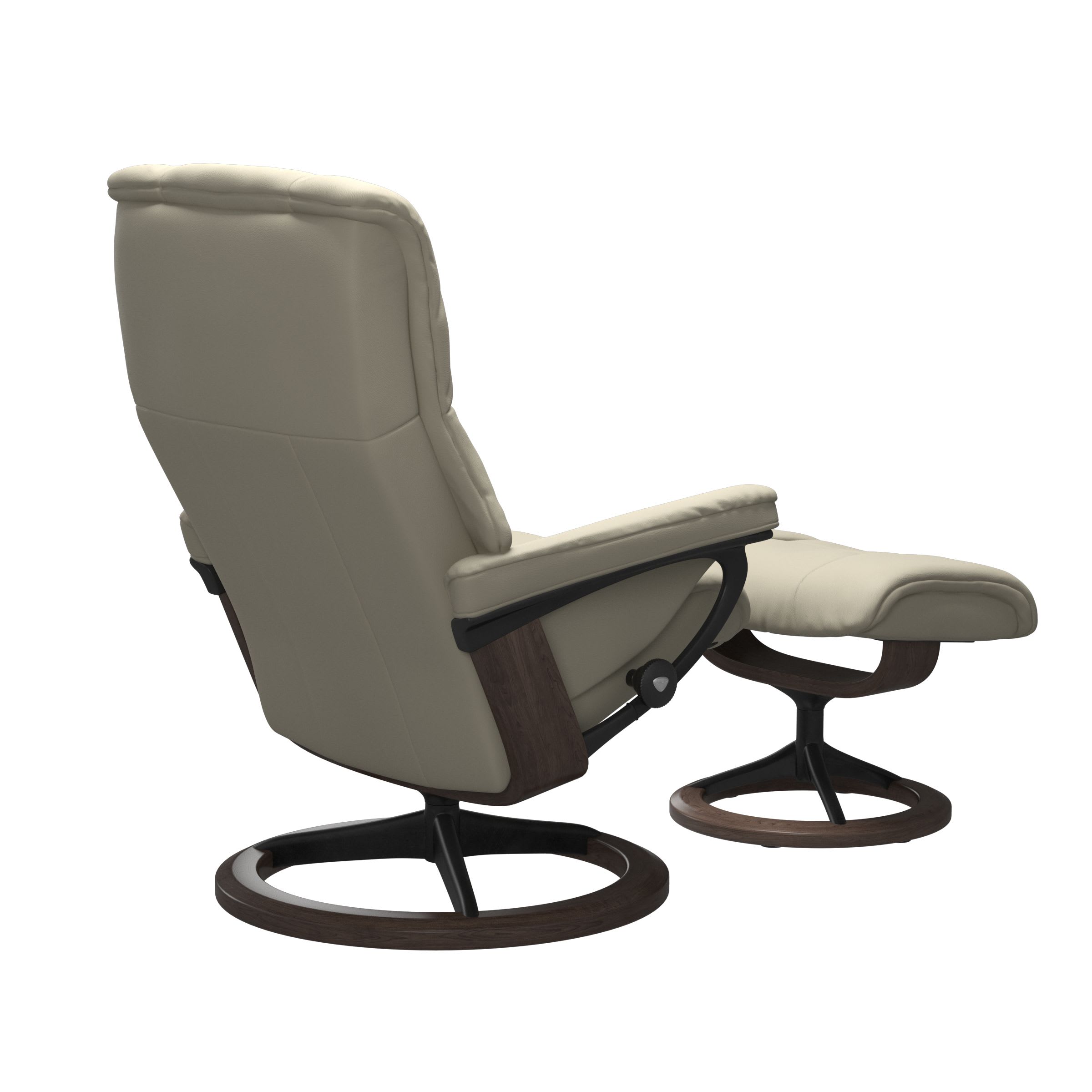 Stressless® Mayfair (L) Signature Base Recliner with Ottoman