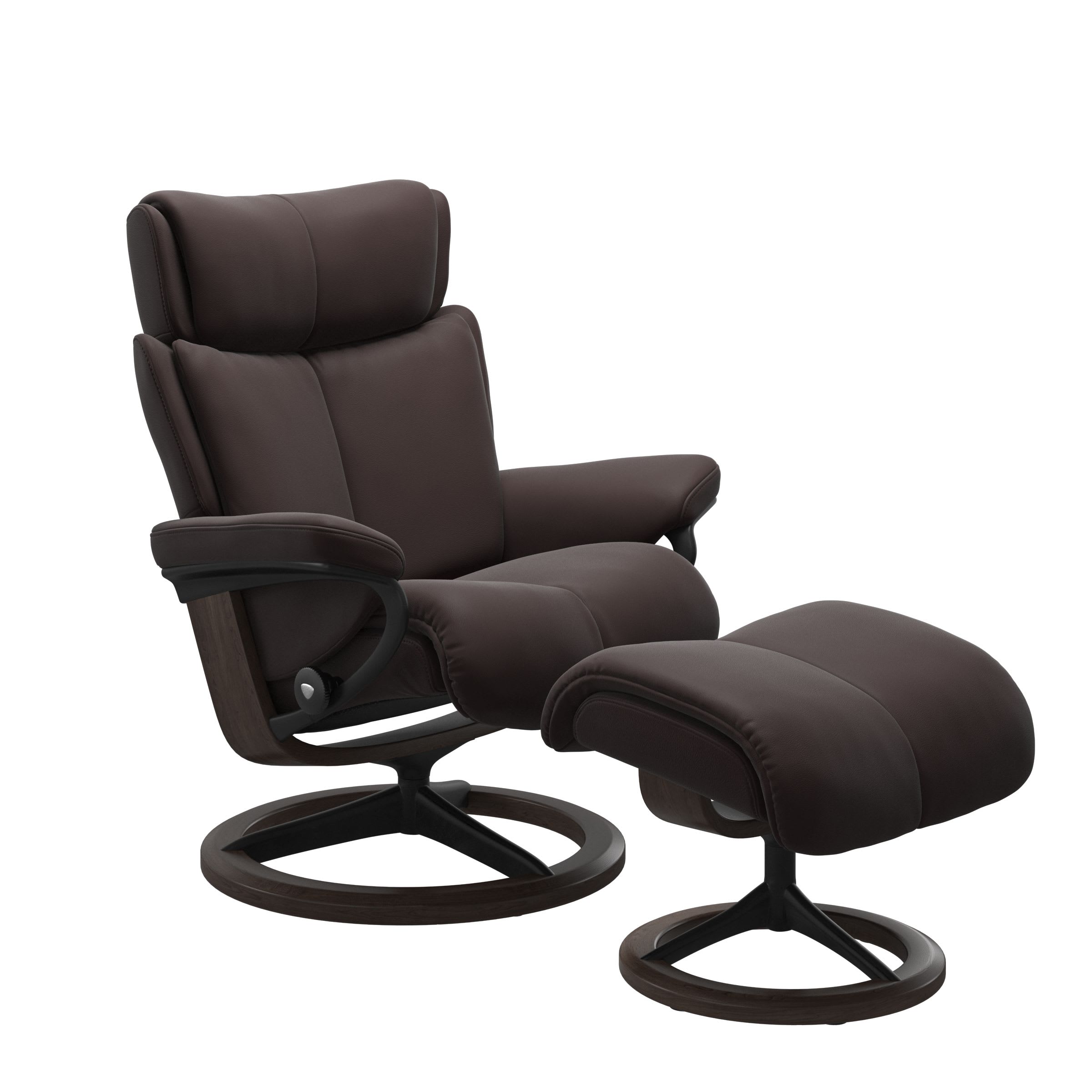 Stressless® Magic (M) Signature Base Recliner with Ottoman