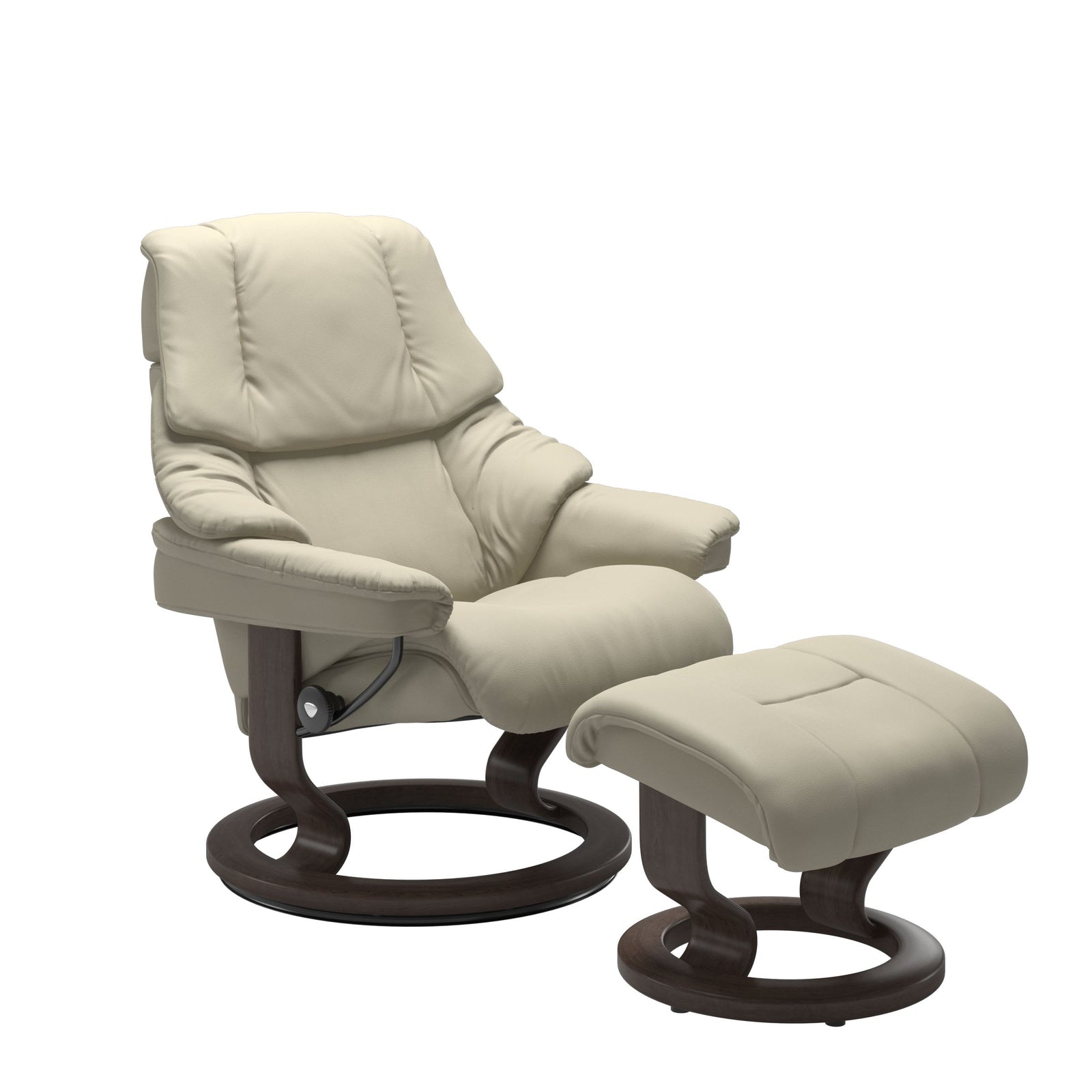 Stressless® Reno (L) Classic Base Recliner with Ottoman